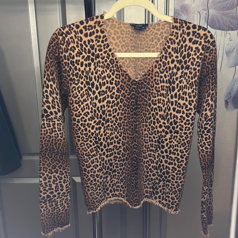 MAGASCHONI Cashmere Cheetah Print Sweater